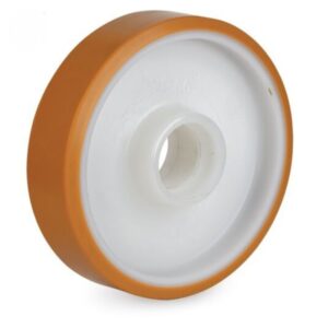 Rueda de Nylon Poliuretano sin Rodamiento de Bolas